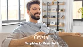  Presentation with control - Beautiful slide deck featuring people-and-leisure-concept-happy backdrop and a coral colored foreground