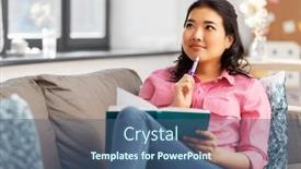  Presentation with diary - Slide set consisting of people-and-leisure-concept-thinking background and a ocean colored foreground