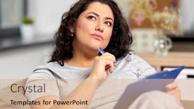  Presentation with young people in the club - Cool new PPT theme with people-and-leisure-concept-young backdrop and a coral colored foreground