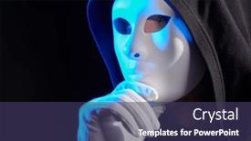  Presentation with space suit - PPT layouts featuring people-and-life-roles-portrait background and a violet colored foreground