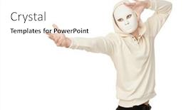  Presentation with face mask - Theme featuring people-and-life-roles-portrait and a  colored foreground