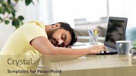  Presentation with tired - Theme featuring people-and-lifestyle-concept-tired background and a coral colored foreground