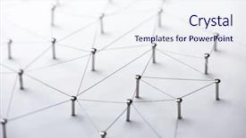  Presentation with machines - Presentation design with people and machines networking internet background and a sky blue colored foreground