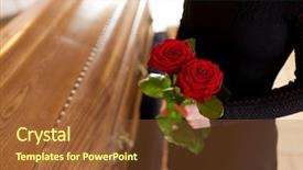  Presentation with funeral roses - Audience pleasing slides consisting of people and mourning concept - woman backdrop and a tawny brown colored foreground