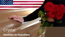  Presentation with funeral roses - Amazing theme having people-and-mourning-concept-woman backdrop and a tawny brown colored foreground