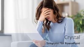  Presentation with stressed - Slide set featuring people-and-problems-concept-stressed background and a light blue colored foreground