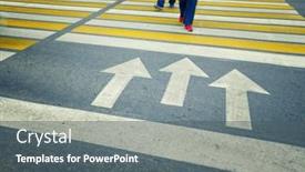  Presentation with columns ancient roman road city - Presentation theme consisting of people-are-moving and a dark gray colored foreground