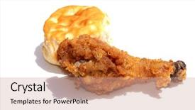  Presentation with fried chicken - Cool new presentation design with people around the world backdrop and a coral colored foreground