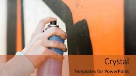  Presentation with graffiti - PPT theme consisting of people art creativity and youth background and a red colored foreground