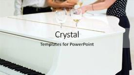  Presentation with party - Presentation theme consisting of people-at-the-party-soft background and a white colored foreground