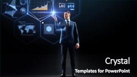  Presentation with augmented reality business - Theme consisting of people augmented reality and futur background and a wine colored foreground