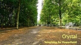  Presentation with people falling - Beautiful presentation featuring people autumn nature in berlin backdrop and a coral colored foreground
