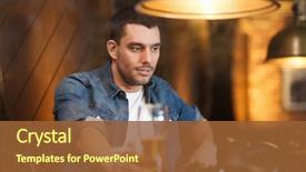  Presentation with bad - Slide deck with people and bad habits concept background and a tawny brown colored foreground