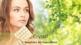  Presentation with green beauty - Slide set with people-beauty-and-medicine-care background and a yellow colored foreground