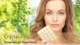  Presentation with green beauty - Cool new theme with people-beauty-and-medicine-care backdrop and a coral colored foreground