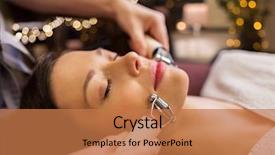  Presentation with spa concept - Audience pleasing PPT layouts consisting of people beauty cosmetology and technology backdrop and a coral colored foreground