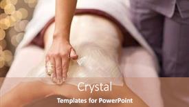  Presentation with young healthy people - Cool new theme with people-beauty-healthy-lifestyle backdrop and a coral colored foreground