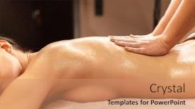  Presentation with young healthy people - Beautiful theme featuring people-beauty-healthy-lifestyle backdrop and a coral colored foreground