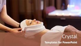  Presentation with spa concept - Amazing theme having people-beauty-lifestyle-and-relaxation backdrop and a coral colored foreground