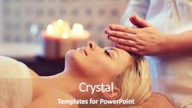  Presentation with young healthy people - Cool new slides with people beauty spa healthy lifestyle backdrop and a coral colored foreground