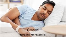  Presentation with smart home - Audience pleasing slide set consisting of people-bedtime-and-rest-concept backdrop and a coral colored foreground