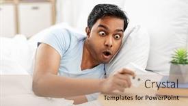  Presentation with rest - Slide set enhanced with people-bedtime-and-rest-concept background and a coral colored foreground