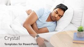  Presentation with smart home - Presentation theme enhanced with people-bedtime-and-rest-concept background and a soft green colored foreground