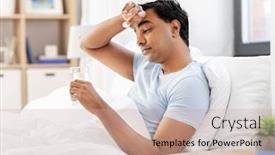  Presentation with rest - Presentation theme consisting of people-bedtime-and-rest-concept background and a soft green colored foreground