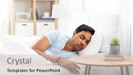  Presentation with rest - Beautiful presentation design featuring people-bedtime-and-rest-concept backdrop and a light gray colored foreground