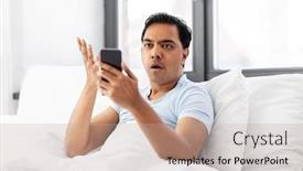  Presentation with angry people - Presentation design featuring people-bedtime-and-rest-concept background and a mint green colored foreground