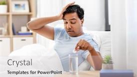  Presentation with water glass - Amazing presentation having people-bedtime-and-rest-concept backdrop and a light gray colored foreground