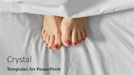  Presentation with rest - Presentation design consisting of people-bedtime-and-rest-concept background and a light gray colored foreground