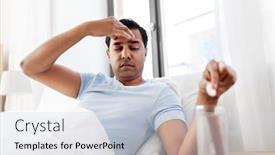  Presentation with water glass - Amazing presentation theme having people-bedtime-and-rest-concept backdrop and a light gray colored foreground