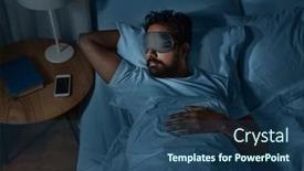  Presentation with rest - Cool new slides with people-bedtime-and-rest-concept backdrop and a ocean colored foreground