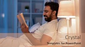  Presentation with rest - Slides enhanced with people-bedtime-and-rest-concept background and a coral colored foreground