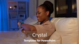  Presentation with african people - Colorful slide deck enhanced with people-bedtime-and-rest-concept backdrop and a coral colored foreground