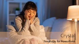  Presentation with rest - PPT layouts featuring people-bedtime-and-rest-concept background and a coral colored foreground