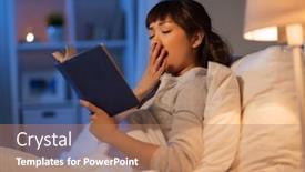  Presentation with rest - Audience pleasing slide set consisting of people-bedtime-and-rest-concept backdrop and a coral colored foreground