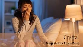  Presentation with rest - Cool new slides with people-bedtime-and-rest-concept backdrop and a coral colored foreground