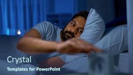  Presentation with rest - Beautiful slides featuring people-bedtime-and-rest-concept backdrop and a ocean colored foreground