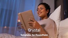  Presentation with book glasses - Theme having people-bedtime-and-rest-concept background and a tawny brown colored foreground