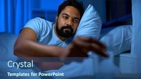  Presentation with drinking water - Colorful theme enhanced with people-bedtime-and-thirst-concept backdrop and a ocean colored foreground