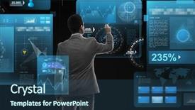  Presentation with black technology - Amazing slide set having people big data and technology backdrop and a ocean colored foreground