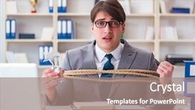  Presentation with rope - Slide set consisting of people bondage - businessman tied up with rope background and a  colored foreground