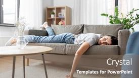  Presentation with depression - Cool new PPT layouts with people-boredom-and-depression-concept backdrop and a violet colored foreground