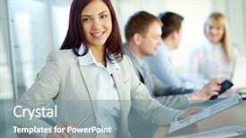  Presentation with music folder - Slide set having people business - charming girl holding a folder background and a seafoam green colored foreground