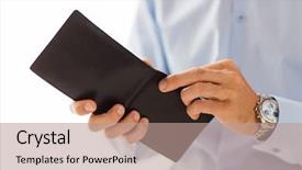  Presentation with holding hands - Slides enhanced with portefeuille - people business finances and money background and a mint green colored foreground