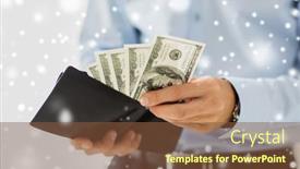  Presentation with hands-holding - PPT theme featuring people-business-finances-and-money background and a tawny brown colored foreground