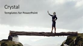  Presentation with media - Slide set enhanced with people catch mobilphone - businesswoman catching moment on her background and a light gray colored foreground