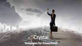  Presentation with media - Slide set consisting of people catch mobilphone - businesswoman catching moment on her background and a  colored foreground